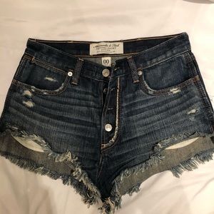 A&F High Waisted Denim Shorts